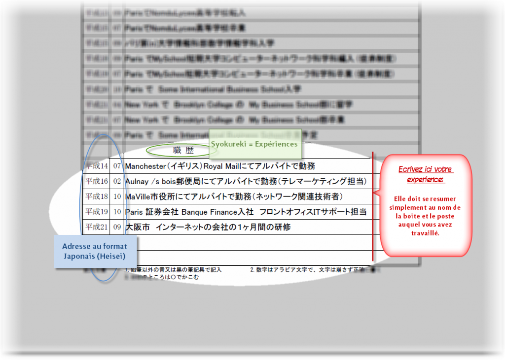 cv japonais classique - 1pagedown